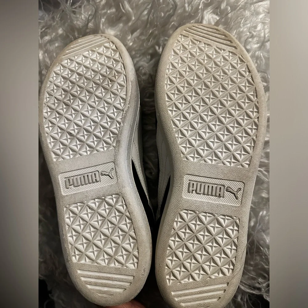 Puma Black and White Suede Classic Sneakers - Picture 5 of 6